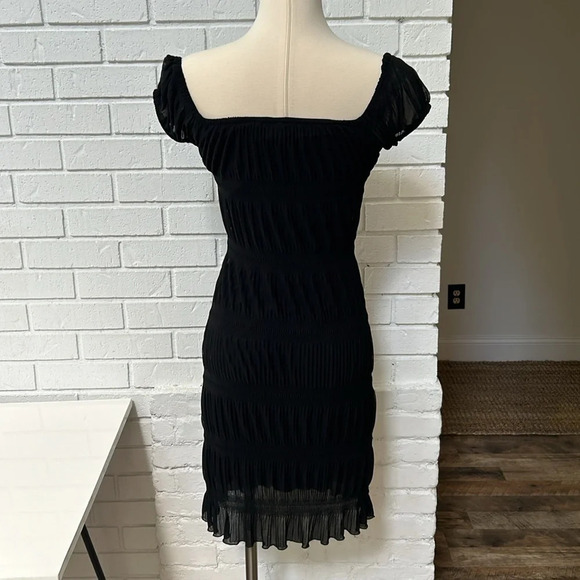 Vintage City Triangles Mesh Textured Dress Small - Picture 2 of 11